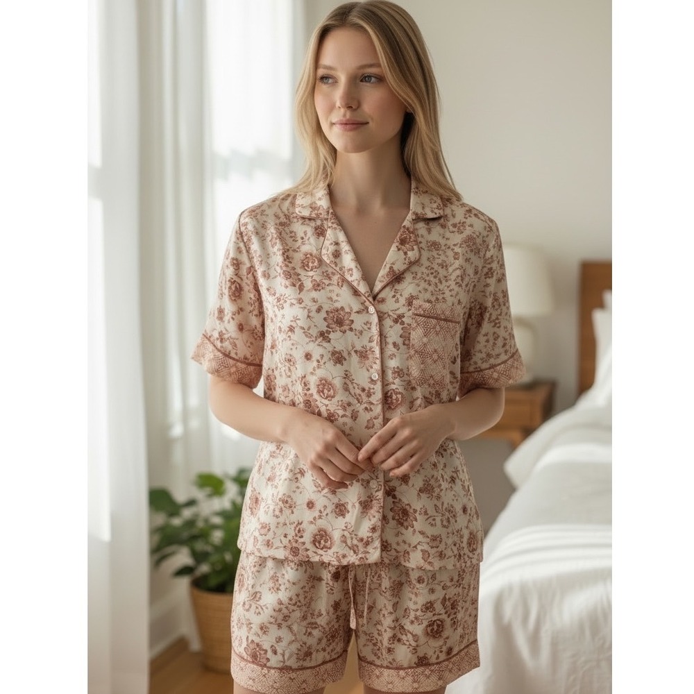 Haute Hippie Shorts PJ Set Womens Med.